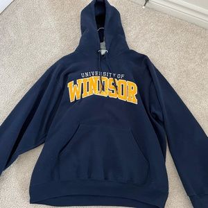 University of Windsor Hoodie - Large/Navy Blue
